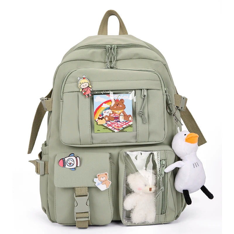 Schoolbag Female Lightweight Student Cute Large Capacity Versatile Backpack Casual Backpack One Piece Dropshipping 9986