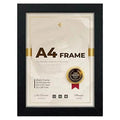 Wholesale A4 Black Wooden Picture Frame Wall Mount Table Stand Wood Material Certificate Photo Frame