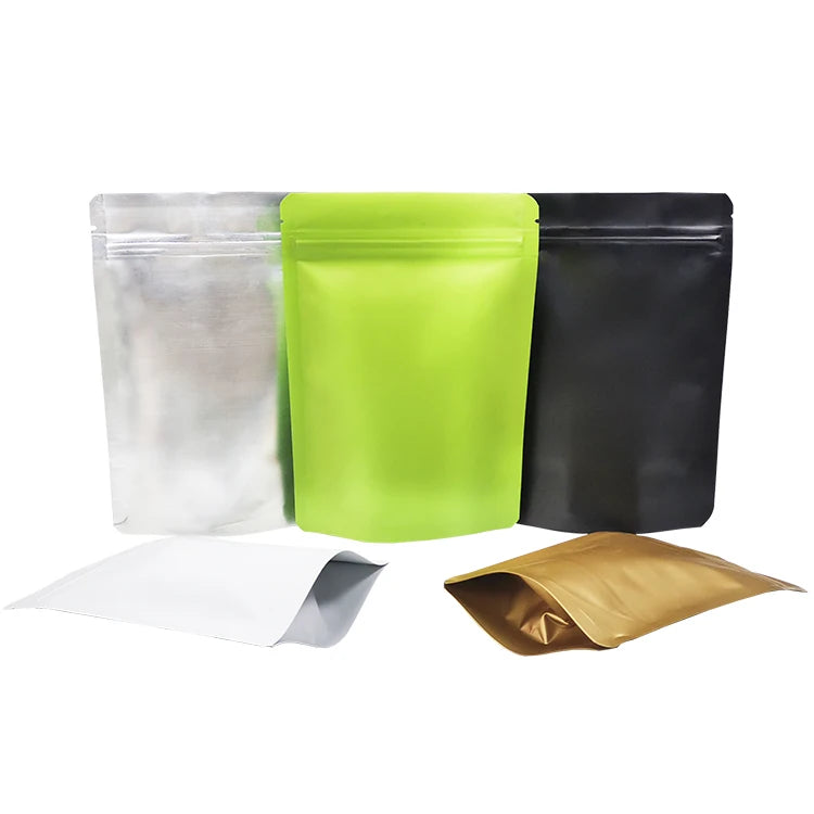 18x26cm Multi Colour Matte Foil Food Packaging Resealable Zipper Ziplock Stand up Pouches Bags