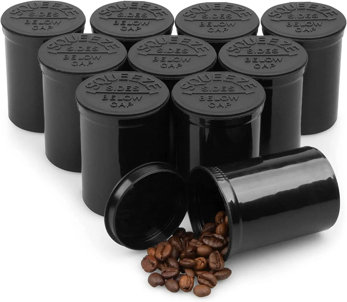 Black 30 Dram Child Resistant Airtight Storage Tube Container Pop Top Pill Bottles Keeps Contents Fresh
