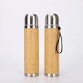 NEW Bamboo Stainless Steel Straight Cup Eco-Friendly Travel Thermo Mug Water Bottle Vacuum Flask