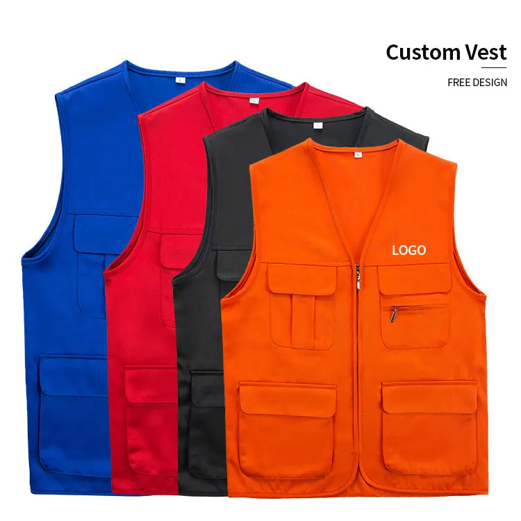 Men's Casual Vest Quick-Dry Undershirt Multi-Pocket Design for Outdoor Sports Photography Fishing Work for Spring Summer Leisure