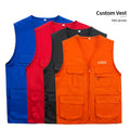 Men's Casual Vest Quick-Dry Undershirt Multi-Pocket Design for Outdoor Sports Photography Fishing Work for Spring Summer Leisure