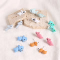 Animal Ear-biting Accessories Stud Earringsfashioncolored Resin Cute Trendy FS Dinoshort Sleeveorgi Hicasualale Small Acdaily