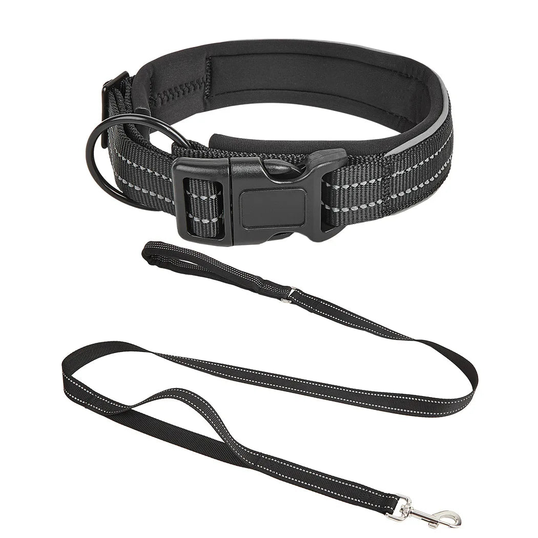 Large Dog Reflective Tactical Straps Nylon Pet Harness with Chest Shoulder Ropes Easy-to-Use Dog Leash and Collar Accessories