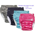 Medium Washable Cotton Adult Cloth Diapers Reusable Modern Plain Woven Adjustable Leak Guard Dry Surface Absorption Incontinence
