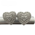 VVS Moissanite 18K Gold Plated 925 Sterling Silver Heart Shape Stud Earrings for Women and Girls