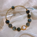 New Arrival 18K Gold Moonstone Bracelet Light Luxury Fashion Bracelet Natural Freshwater Pearl Bracelet for Women