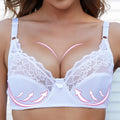 Women's Plus-size Lace Bra Solid Color Comfortable Breathable Adjustable Strap Bra Women's Sexy Push-up Bra