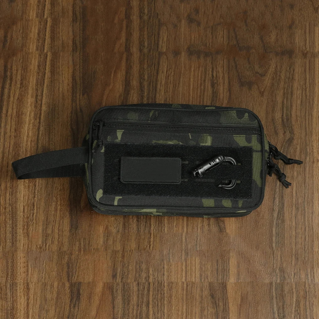 Camouflage Tactical Admin Molle EDC Pouch Water-Proof Waist Bag Accessories with Zipper Closure Made of Durable Nylon