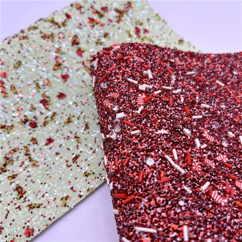 Christmas DIY Bows with Chunky Glitter Felt Backing for Shoes and Umbrellas