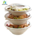 Wholesale Disposable Bagasse Bowls to Go Restaurant clear Lid Food Packaging Boxes