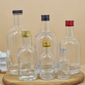 100ml 200ml 375ml 500ml 750ml Round Empty Wine Bottle /Vodka Bottle/Whisky Glass Bottle with Screw Lid