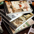 50pcs/pack Sticker Book Retro Time Machine Series Retro Collage Handbook DIY Material
