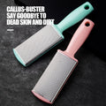 Stainless Steel Double-Sided Foot Rasp with Long Handle for Removing Calluses and Dead Skin