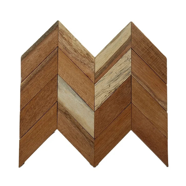Siding 3D Adhesive Laminated Decoration Facade Commerical Art Wooden Wall Decking Panel Wood Mosaic