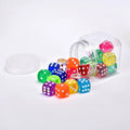 KEQI Model Dice-04 16mm Precision Acrylic Transparent Square Corners Fashionable Counting Dice Toy Accessories Color Dice