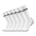 Xianghui Wholesale Custom Logo Outdoor Sport White Socks Men Black Letter Running Custom Basketball Socks