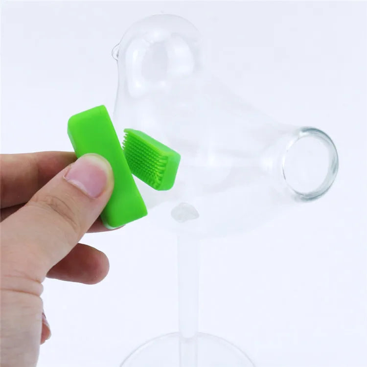 Glassware Small Gap Fish Tank Double Sided Window Cleaning Tool Strong Magnet Mini Brush Silicone Scrubber Magnetic Cleaner