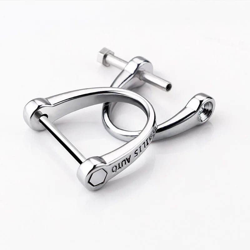 Personality Metal Horseshoe Accessories Horse Shoe Bead Hoop Key Chain