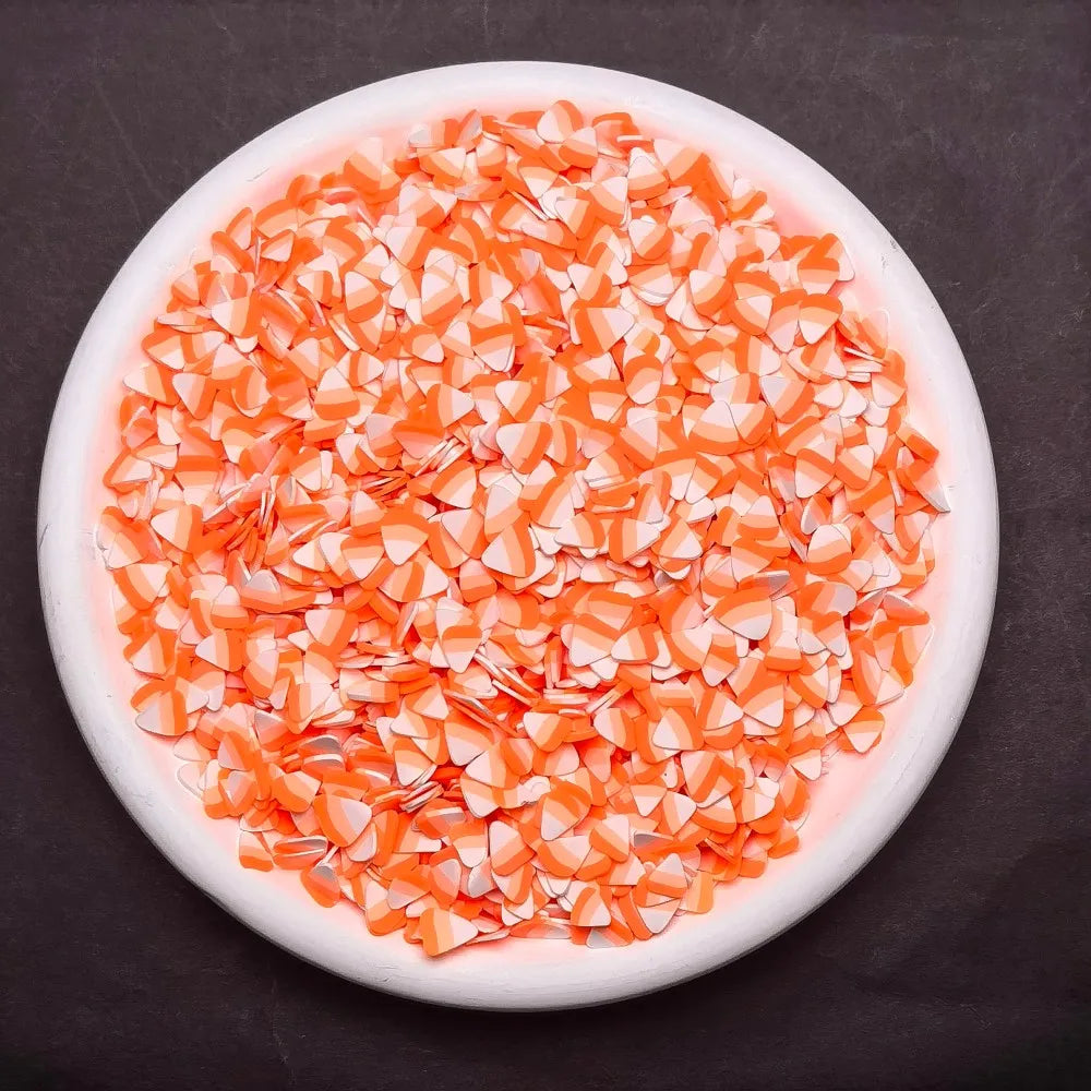 500g/Lot Yellow Polymer Clay Corn Candy Slices Cake Sprinkles for Toys Decoration DIY Crafts Slime Filler Accessories