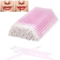 Beiqili Disposable Small Lip Scrub Brush Lip Balm Multi-Colored Plastic Handle Flocked Brush Head for Lip Gloss Lip Liner