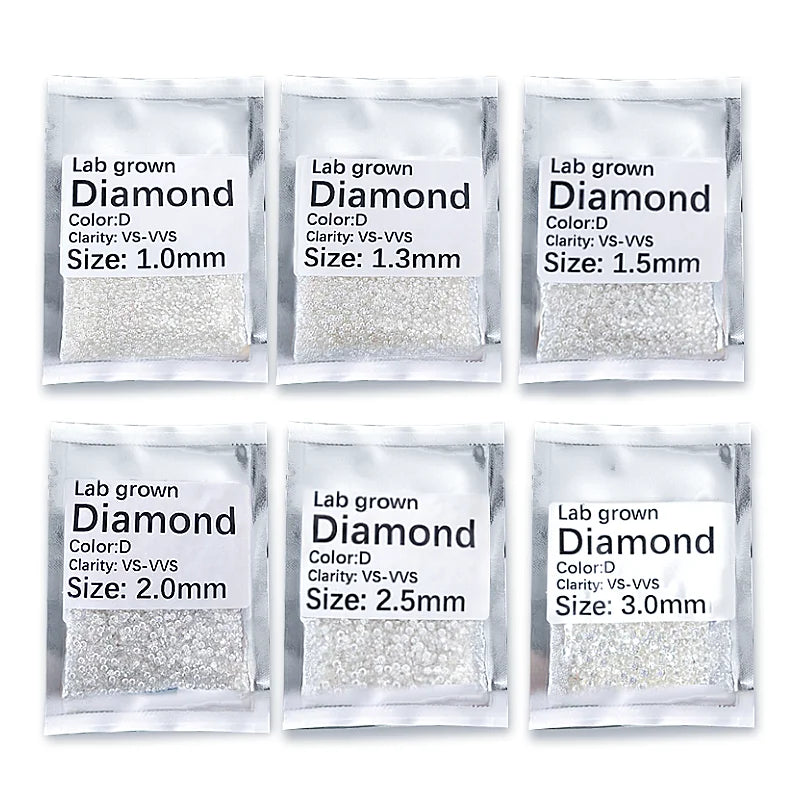 2026 Starsgem Hot Sale Melee Size 0.8~3.0mm Round Brilliant Cut HPHT DEF VS Wholesale Loose Lab Grown Diamonds