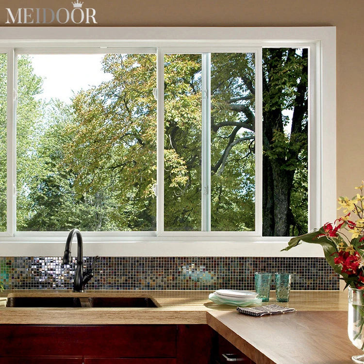Kitchen Practical Aluminum Alloy Frame Custom Tempered Glass Windows And Doors Type Heat Insulation Sliding Window