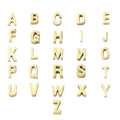 Gold Metal Plain Letters A-z Alphabet English Letters or Pick Your Own Letter Charms Laser Cutting Customization Beads