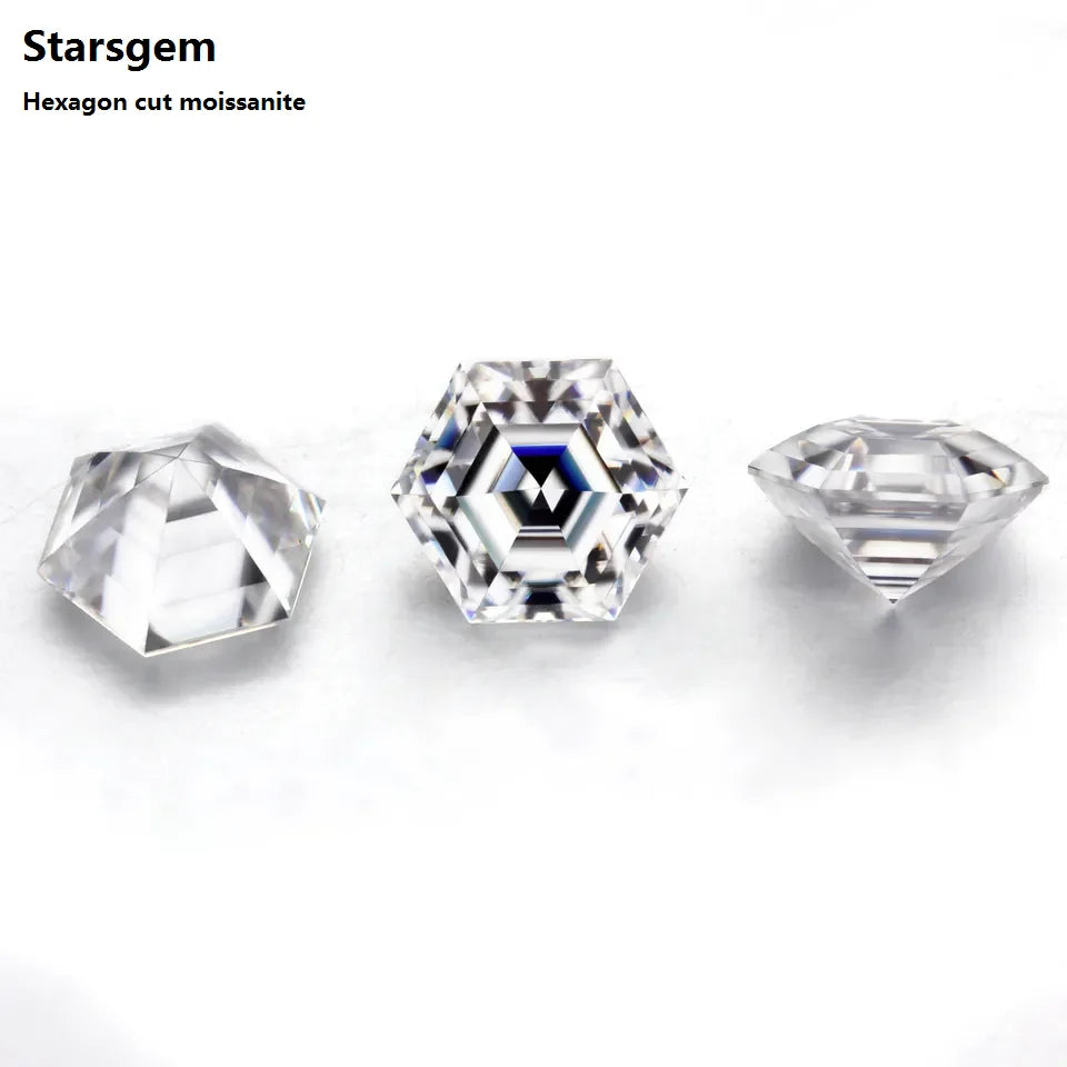 Starsgem Top Quality Special Hexagon Cut Loose Moissanite Diamond