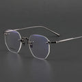 Thin Titanium Rimless Eyeglasses for Women and Men Retro Optical Glass Frames with Solid Pattern Directly From Manufacturer