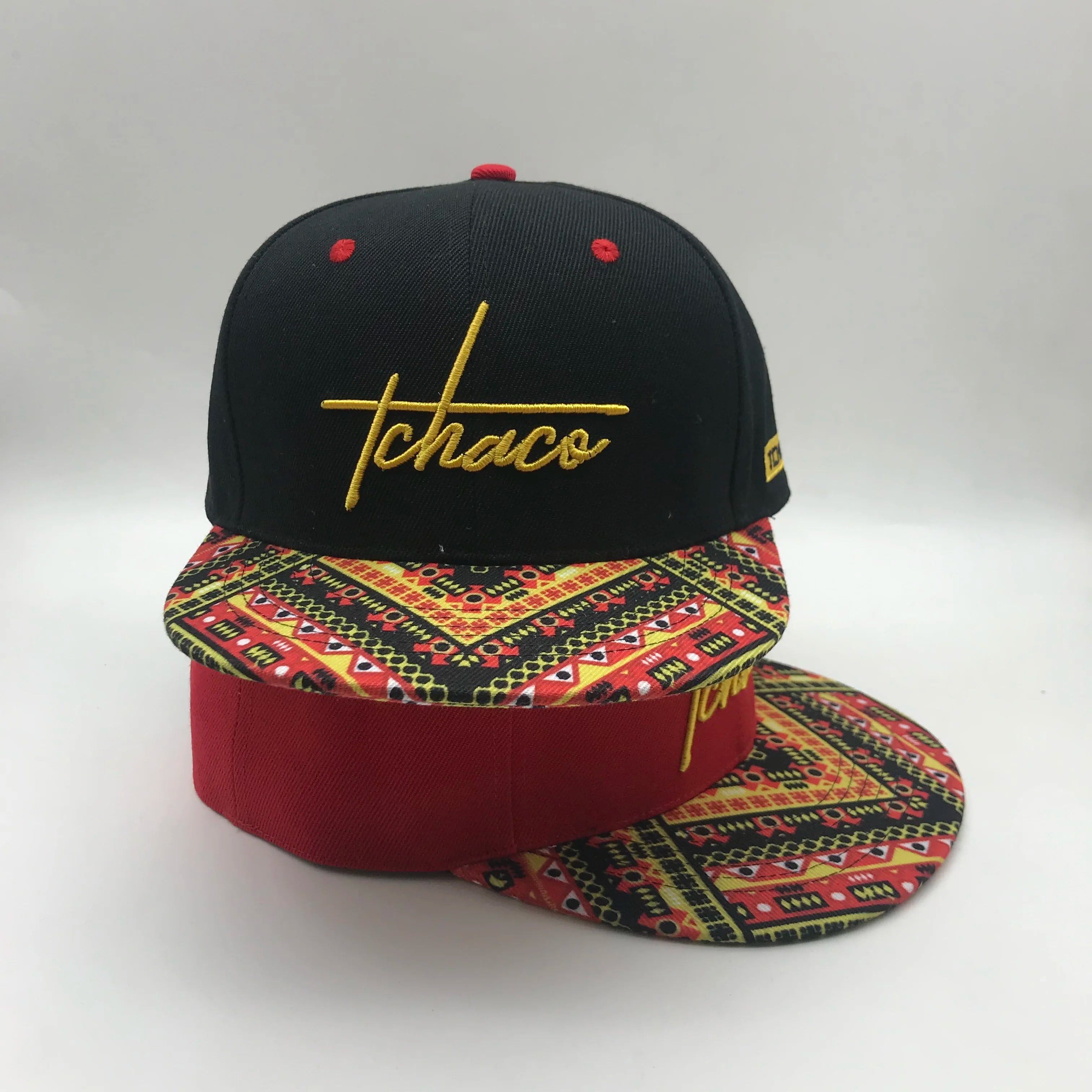 Wholesale 100% Cotton Men's Hip Hop Snapback Hat Custom Embroidered Logo with 3D Technique for Performance Scenes