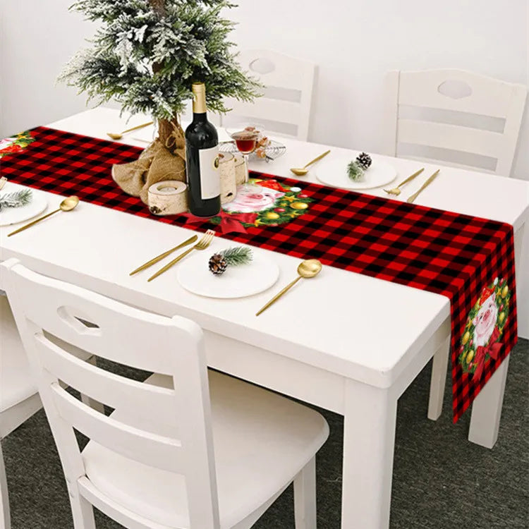 Living Room Decoration Hotel Table Party Tablecloths Rectangle Linen Table Cover 72 Inch Christmas Table Flag