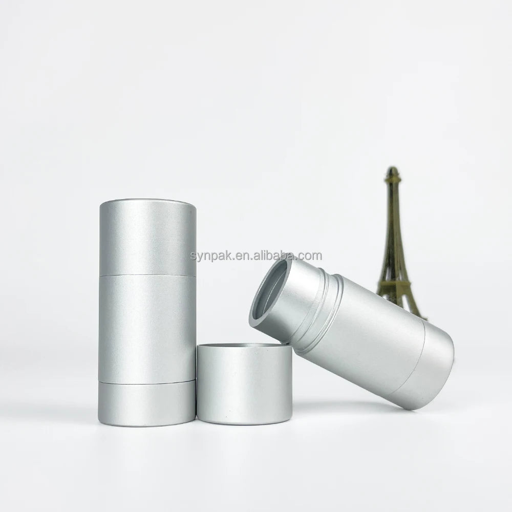 7ml 28.5mm Diameter Pure Aluminum zero Plastic Refillable Deodorant Stick and Sunscreen Container Cosmetic Aluminum Bottle