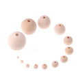 Wholesale 4 Mm-50 Mm Custom Unfinished Natural Round Wood Beads Jewelry Making Wooden Beads