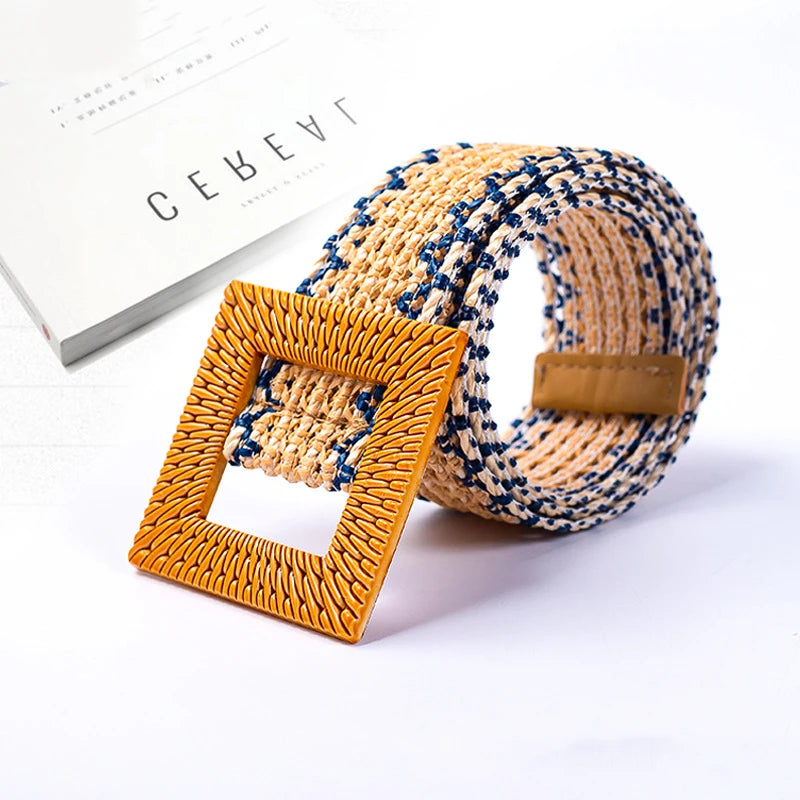 Woven Stretch Braided Belt for  Women Fashion Elastic Belt Factory Wholesale