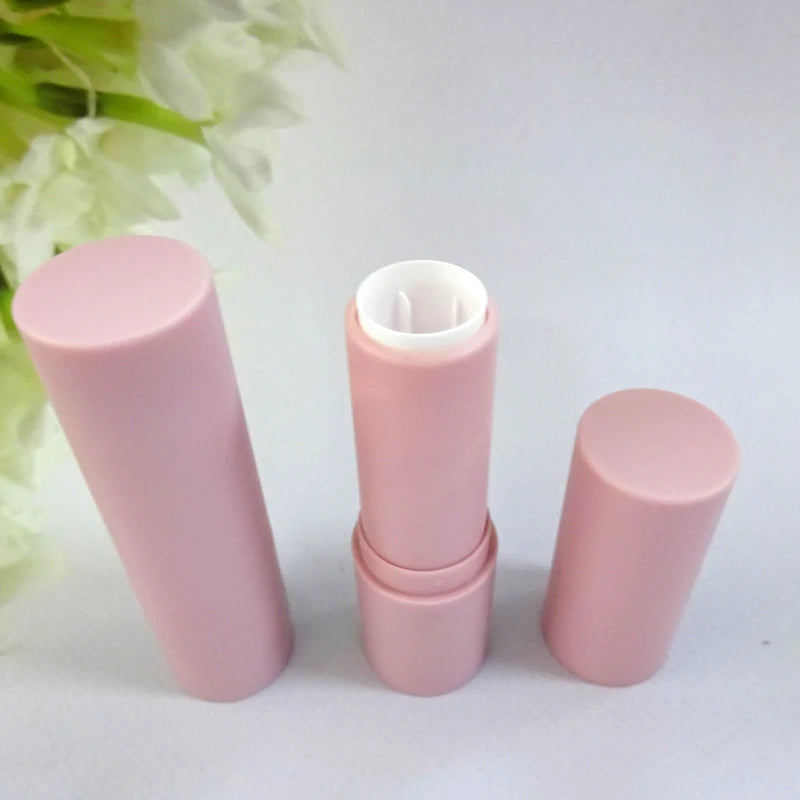 Round Matte pink Lip Balm Lipstick Tubes Container for Makeup Tubes in Stock