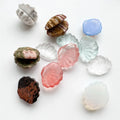 Crystal Shell  3cm Fluorite Healing Stone Different Materials Quartz Shell Carving for Decoration