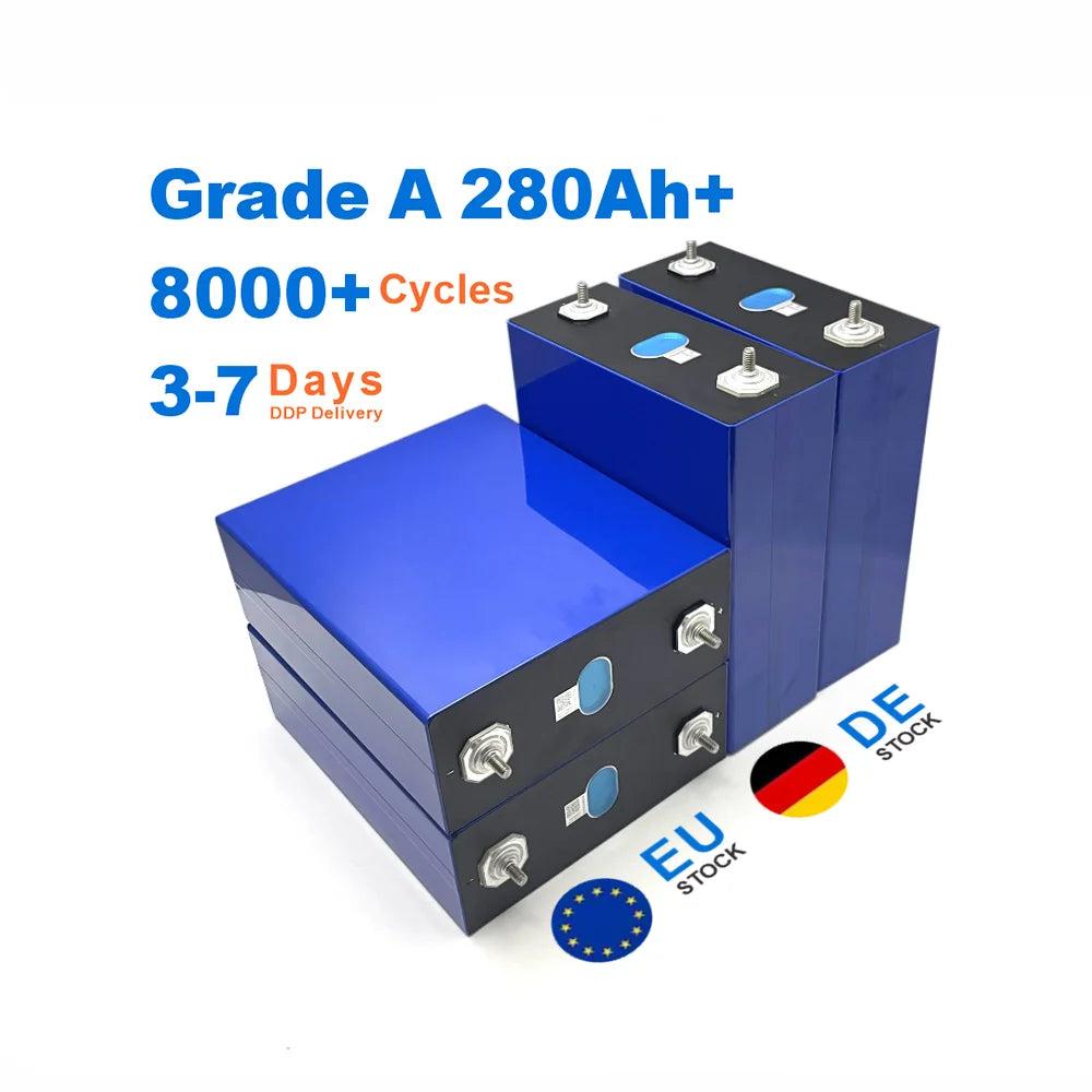 Rechargeable Lithium Iron Phosphate Battery Cell 3.2V 280Ah  Lifepo4 Battery Cell for RV