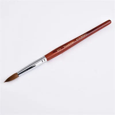 2022 Red Wooden Handle Nail Polish Brush 100% Kolinsky Sable Hair Professional Acrylic Nail Brush Size 10  USA in Stock