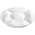 Wholesale Eco-friendly Restaurant Plastic Snack Plate Divided Melamine Dish Round Dishwasher Safe Customizable Logo