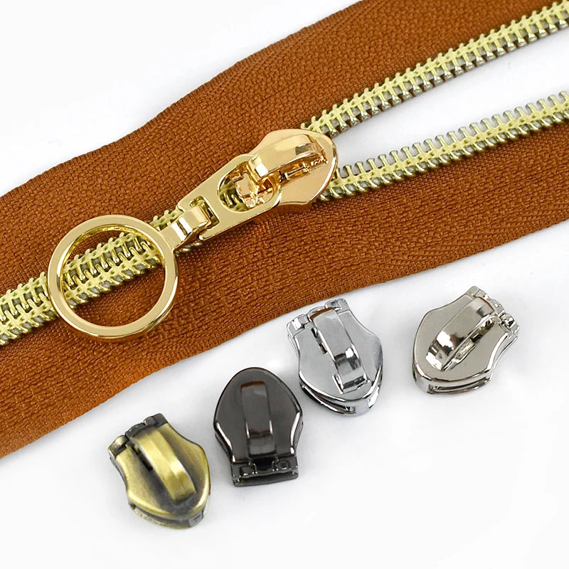 Deepeel KY910 3# DIY Garment Sewing Accessories Replacement Repair Nylon Zippers Slider for Bag Shoes Zips Pulls Heads