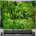 Scenery Bamboo Forest Landscape Woven Printed Cotton/Polyester Wall Hanging Photography Tapestry Machine Washable