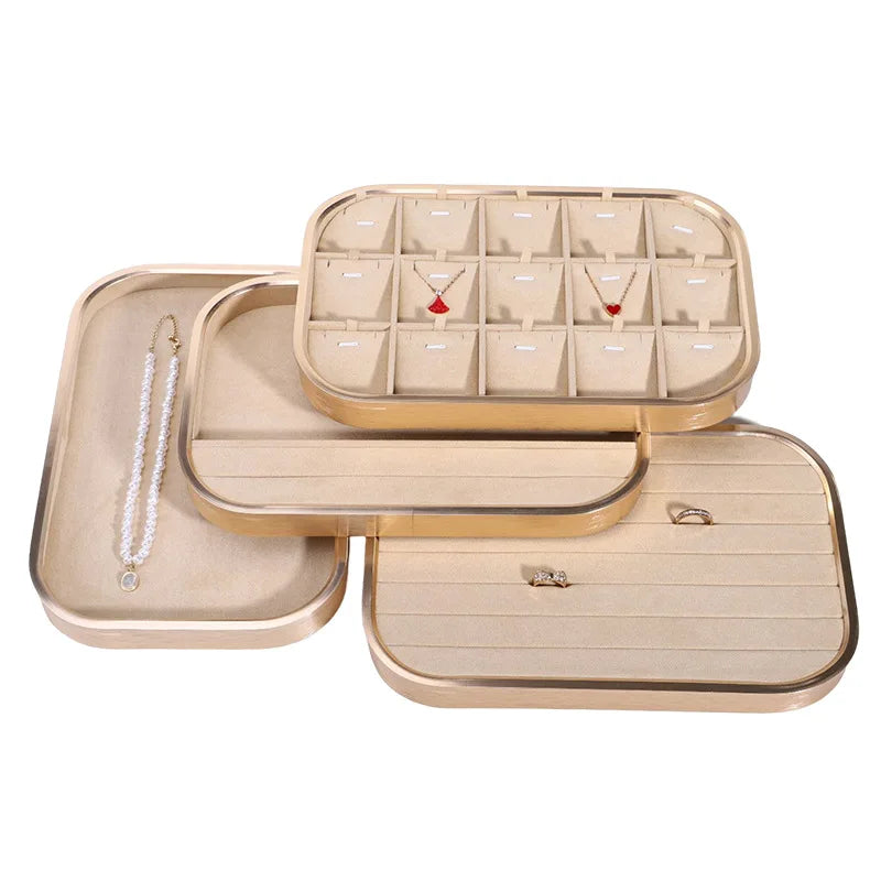High-Grade Metal Jewelry Tray Display Fashion Props for Storage and Look Pallets Elegant Jewelry Container