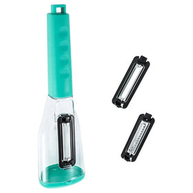 Kitchen Accessories Multi 3 in 1 Manual Peeler with Container Vegetable Julienne Peeler