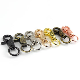 Cloxy Metal Bag Hardware Accessories 12mm Swivel Lobster Trigger Clip for Handbag Purse Chain Key Belt Clip Small Lobster Clasp