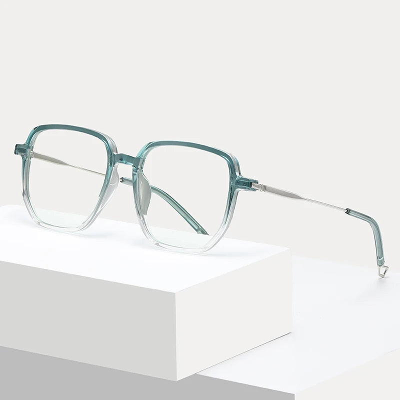 Transparent Oversized Anti Blue Light Eyewear Frame Unisex TR90 Light Weight Glasses Frame for Myopia Custom logo Eyeglasses