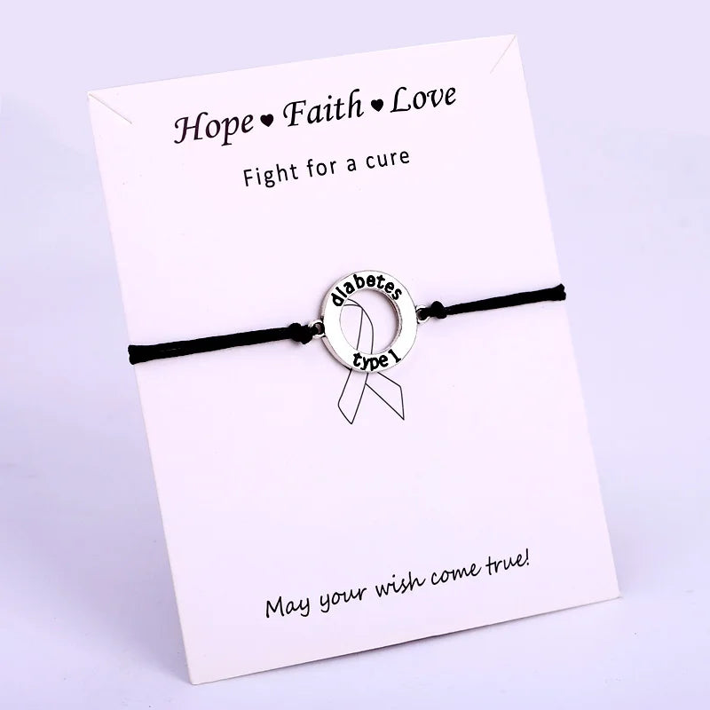 My Storys Isn't Over yet Diabetes Type 1 Type 2 Diabetic Puzzle Pieces Autism Awareness Ribbon Charm Bracelet for Women