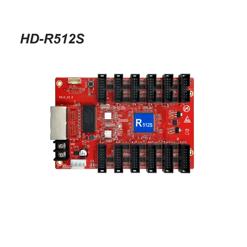 HD-R512 Receiving Card Full Color 256*256 Pixel Range 12*HUB75E 1/64scan for Led Display Huidu Sending Card Video Control System MegaBDM