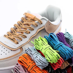 Fashionable Flat Sneakers with Magnetic Elastic Shoe Laces Alphabet Pattern No Tie Design Made of Polyester